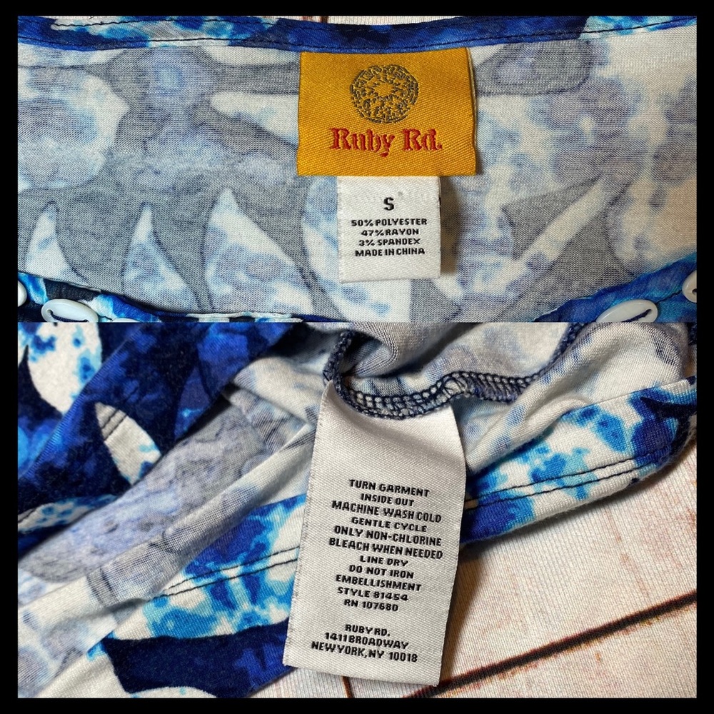 Ruby Road Two Piece Sheer Overlay Island Top - Picture 8 of 8
